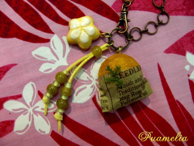 ☆ Puamelia ☆-マラサダとプルメリアクッキーのバッグチャーム