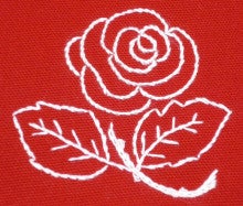 バラの花の刺繍 初心者の方にも 簡単図案をもとに かんたん刺繍教室 らくらく刺繍上達ブログ