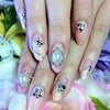 京田辺市のネイルサロン　Caddy’Nails　ピンクパール×ベージュパール姫ネイル　♪の画像