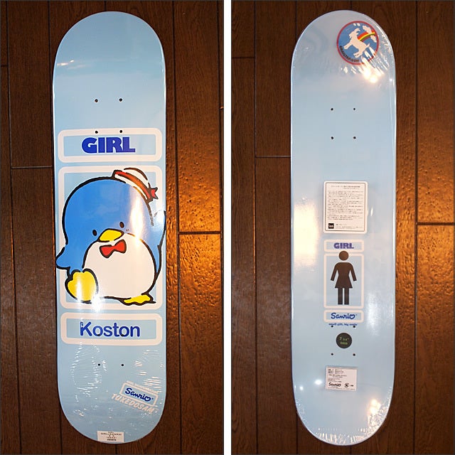 GIRL SKATEBOARDS ガールスケートボード × SANRIO サンリオ キャラクターデザイン デッキボード 板 イエロー