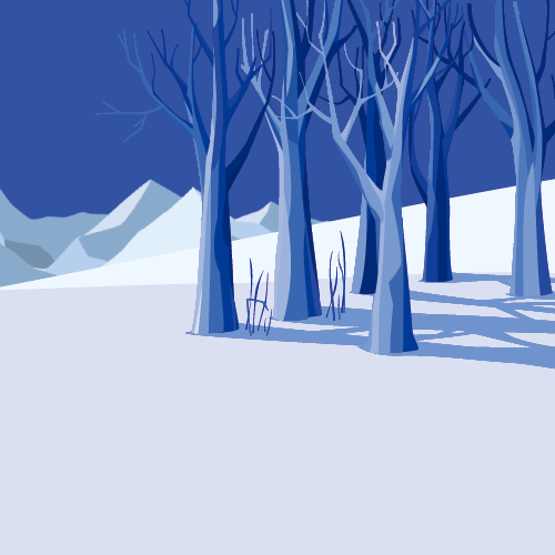冬の到来 雪原の風景イラスト イラストレーター Ono スマート