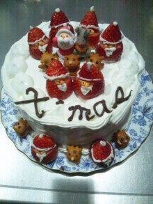 クリスマスケーキ イチゴサンタ トナカイ飾り ばにら ママ日記 おうちご飯 お弁当