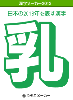 2013年の漢字メーカー