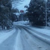 午前７時頃の国道３６５号線関ヶ原町大垣市上石津町の境付近の積雪状況の画像
