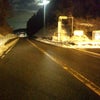 午後８時頃の国道２１号線、徳川家康初陣跡地付近の積雪状況の画像