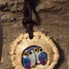 七宝焼きのフクロウの壁掛け　Finの画像