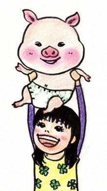 豚の赤ちゃんが生まれたよー イラスト オリオンプラス 三重県鈴鹿市