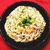 シュリンプポパイのチーズクリームスープ麺の画像