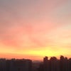 今朝のソウルの朝焼け〜の画像