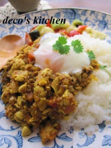 decoの小さな台所。-お豆腐ときのこのサルバチアキーマ５