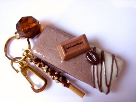 ビターチョコラングドシャのキーホルダー