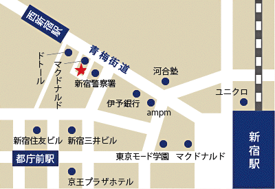 ブラックビズ 新宿店地図
