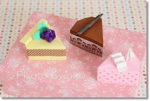 かわいいケーキ 折り紙作品