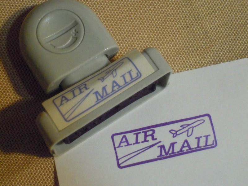 コンパクトなシャチハタ式エアメール・スタンプ  「Airmailを巡る旅」 エアメール封筒好きのAirmail-maniaのブログ