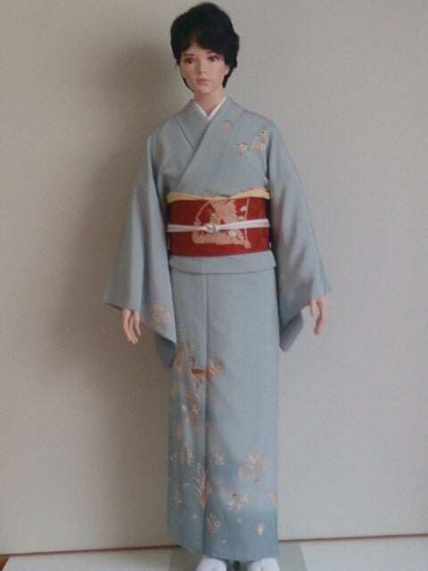 水色の着物に帯四本 | カラリストayakoの着物コーディネート