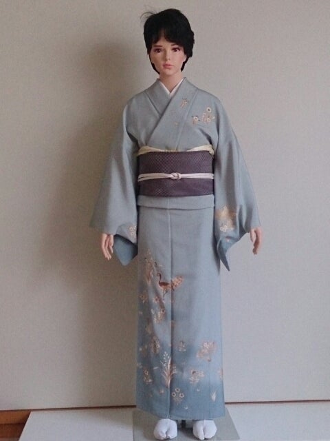 水色の着物に帯四本 | カラリストayakoの着物コーディネート