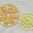 レモンとオレンジの簡単刺繍の記事より