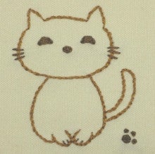 猫の簡単刺繍 入園グッズに かんたん刺繍教室 らくらく刺繍上達ブログ