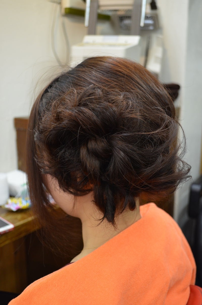 結婚式髪型 大人っぽいサイドアップのヘアセット Yume Yui 夢結 横浜 成人式におすすめの着付けができる美容院