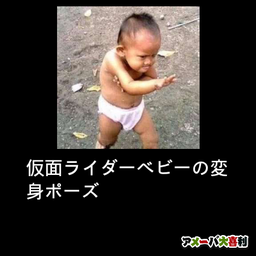 仮面ライダーベビーの変身ポーズ