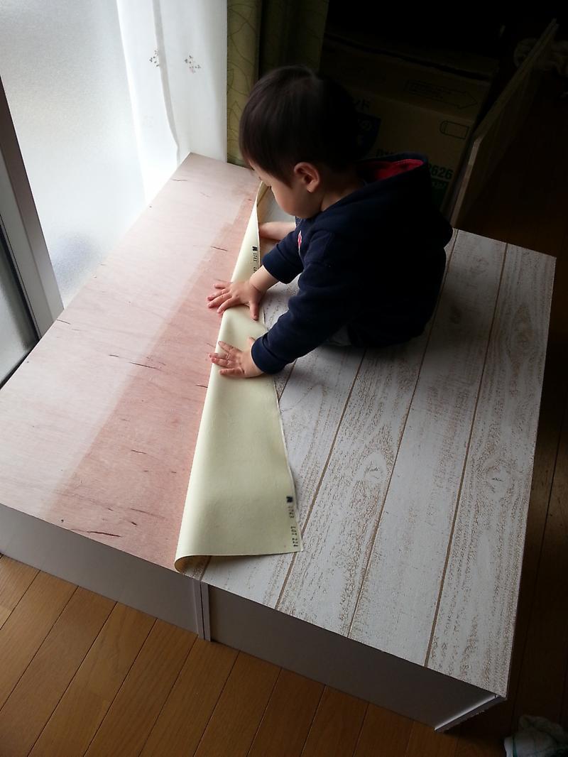 Diy タイル貼りキッチンカウンターをカラーボックスで作る ひとりっ子ママの気まぐれ日記