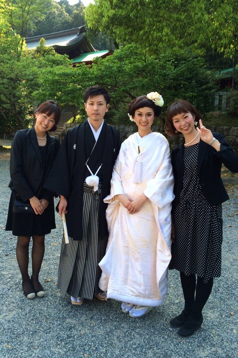 友人の結婚式♪白無垢&振り袖(2) 京都の着付け教室・出張着付け Kimono Style 結2(ゆきち）