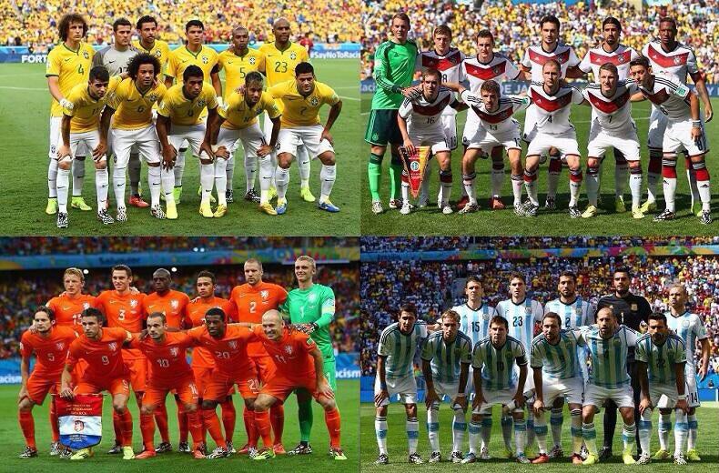 ブラジルワールドカップはベスト４が出揃い、ついに準決勝の戦いへ！今大会も残りあと４試合の記事より