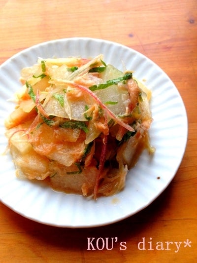 覚書レシピ 冬瓜とツナの和えサラダ Kouの日記帳 幸せの日々と料理