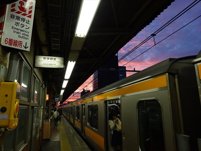 中野駅の夕焼け　その１