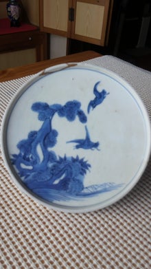 藍九谷の中皿です。 | オリベストリートの骨董店 仏像を楽しむ「珍品家」│