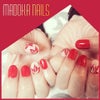 Red Nails Christmas!!の画像