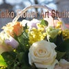 親子で作るアレンジメント　花育の画像