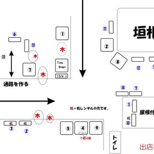 4/2じんじゃdeまるしぇ。3周年記念イベントブース表(変更あり)の画像