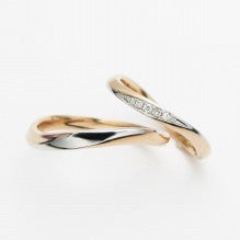 プラチナ・ゴールド コンビの結婚指輪（マリッジリング 