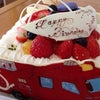 消防車のケーキの画像
