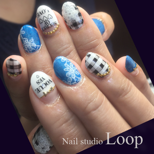 クロッシェレースデニムネイル☆の画像