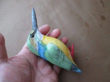 カワセミのバードカービング（木彫りの鳥）の彩色を紹介します♪ | 鳥 