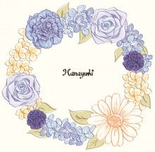 フラワーリースのイラスト工程 花柄 フラワー柄グッズ制作 花柄大好きhanayukiブログ
