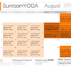 SunroomYOGA 2015年8月レッスンスケジュールの画像