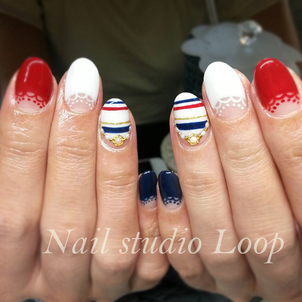 ボーダー＆レオパードネイル☆の画像