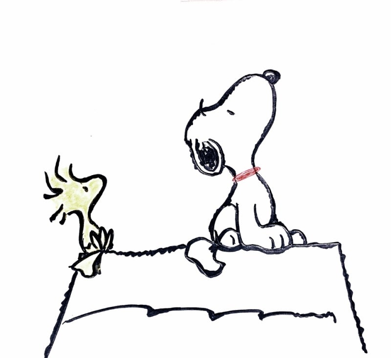 癒しのスヌーピーイラストその9 Snoopy ヒーリングアーティストうきたの夢枕