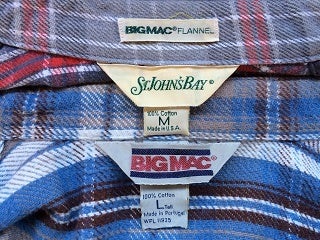 80年代ビッグマック&セントジョンズベイ「ヘビーネルシャツ」 | 古着屋 