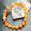 天然石❗️メノウ(縞瑪瑙)オレンジ 4・6・8・10・12・14mm 珠02ブレス!*の画像