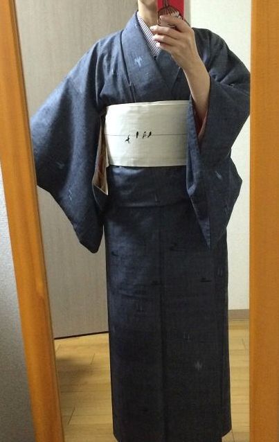 琉球絣柄真綿紬でツバメづくしコーデ。 | 紅ずきんのブログ（小紅帽的 