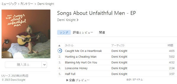 Demi KnightさんのさんのアルバムがiTunesで発売中！！！の記事画像