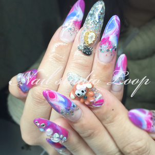 スカルプチュアネイル♪おさるさん♡の画  像
