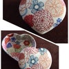 見事に全面貼りのハート蓋物❤︎の画像
