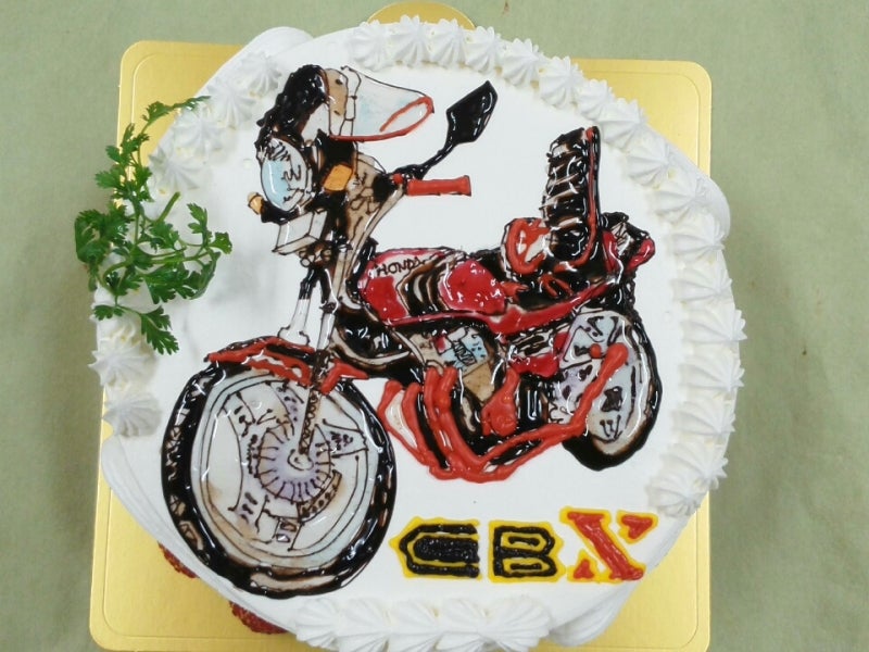 イラストケーキバイクcbxです 岐阜市の洋菓子 パティスリー旬菓のブログ