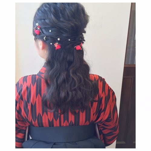 卒業式ヘア 袴 着付け ハーフアップ ハイカラさん ふじみ野のreplay Hair Designのブログ