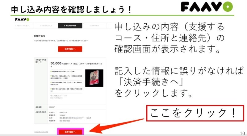 FAAVOクラウドファンディング会員登録＆ご支援方法の流れ　～アルマ東京ティアハイムの記事より